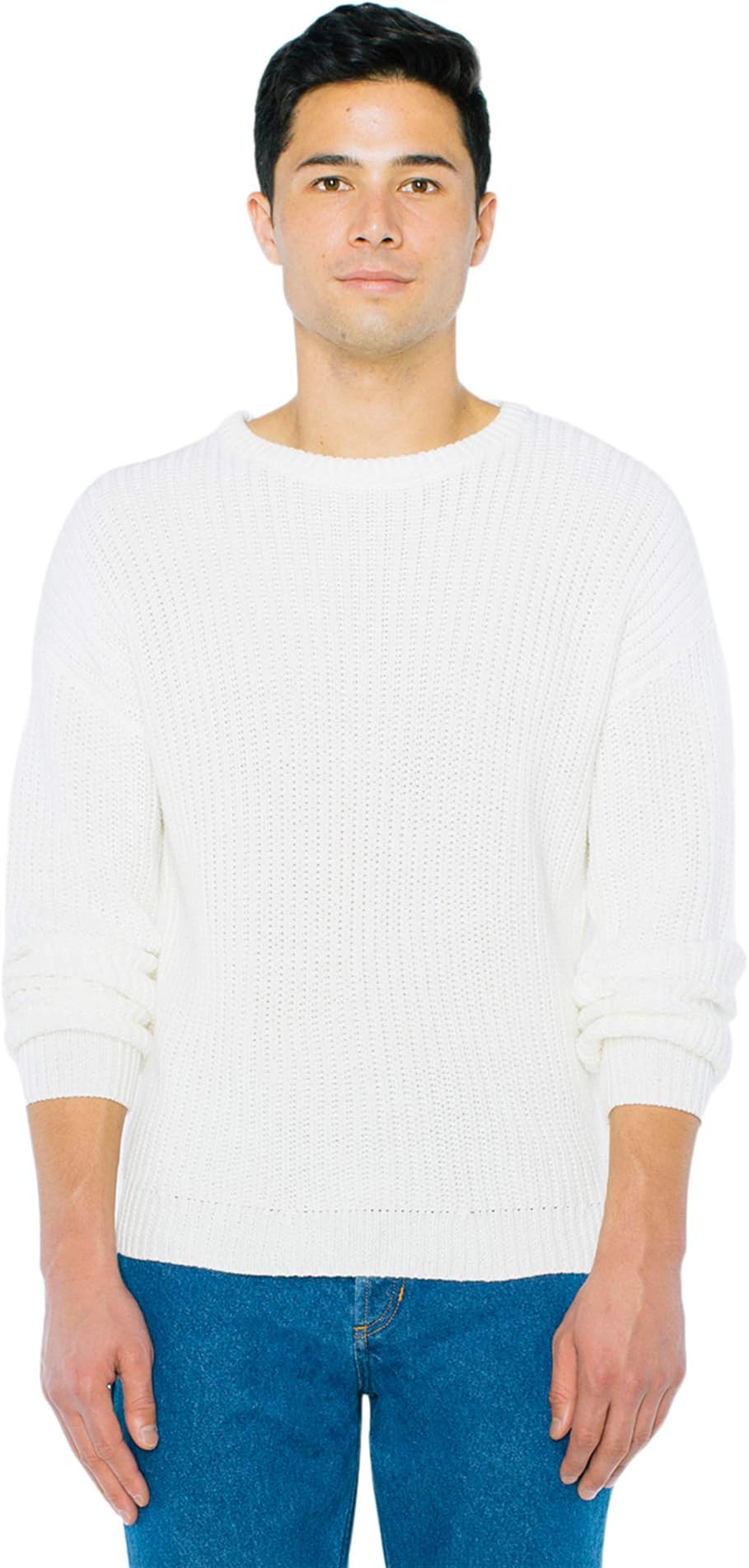 American Apparel Mens Fisherman's Long-Sleeve Pullover Knit Sweater
