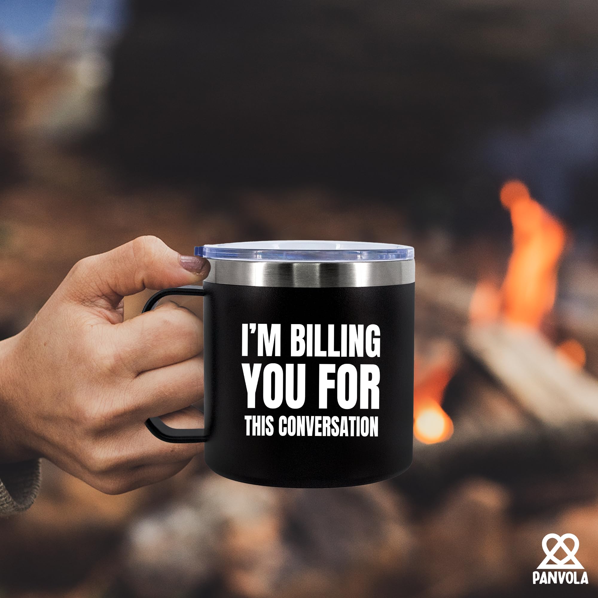 Panvola I'm Billing You For This Conversation Lawyer Gifts izolowany kubek do kawy 400 ml z uchwytem i pokrywką kemping podróże kubki termiczne
