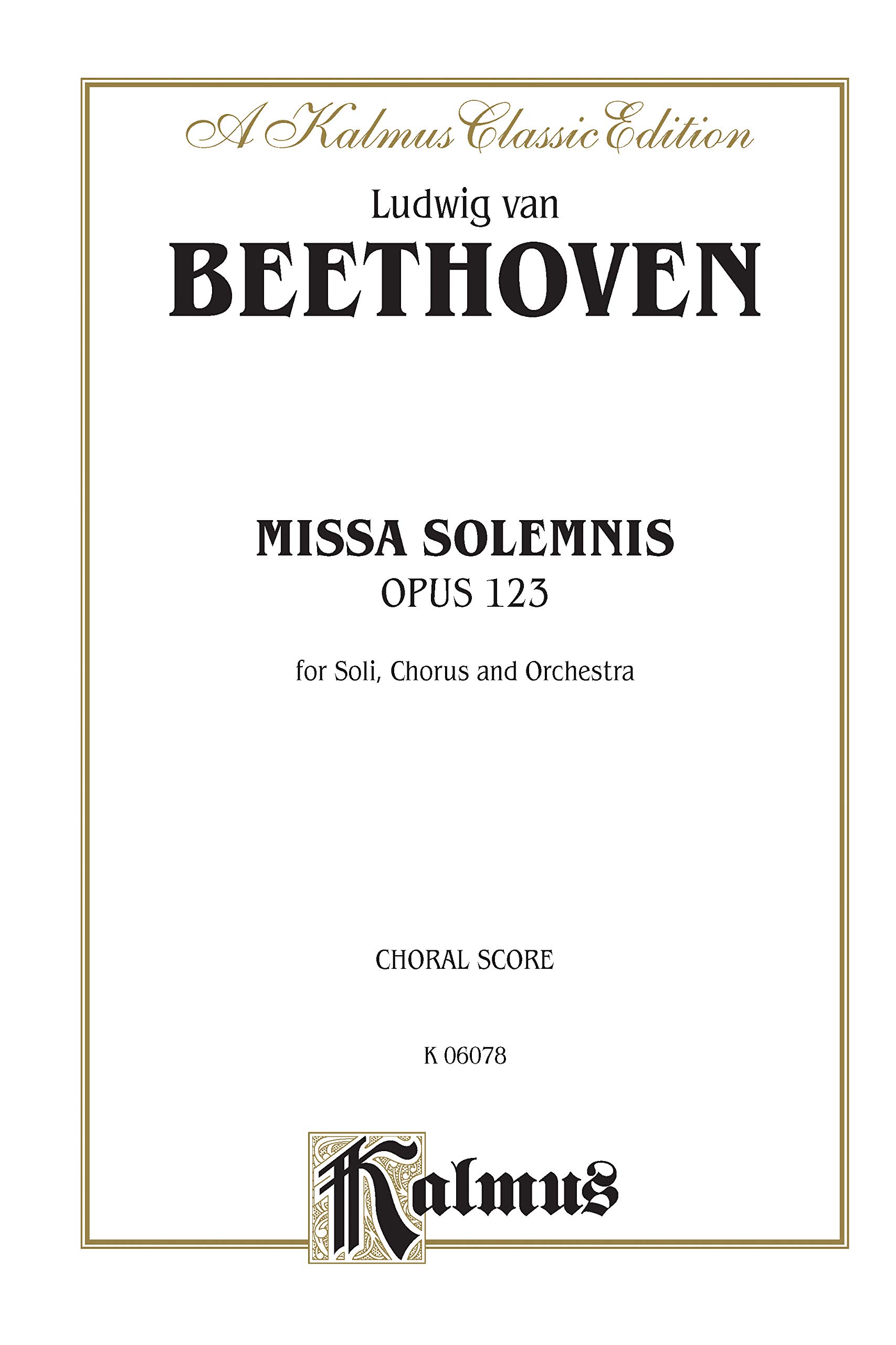 Missa Solemnis, Op. 123: Orch.