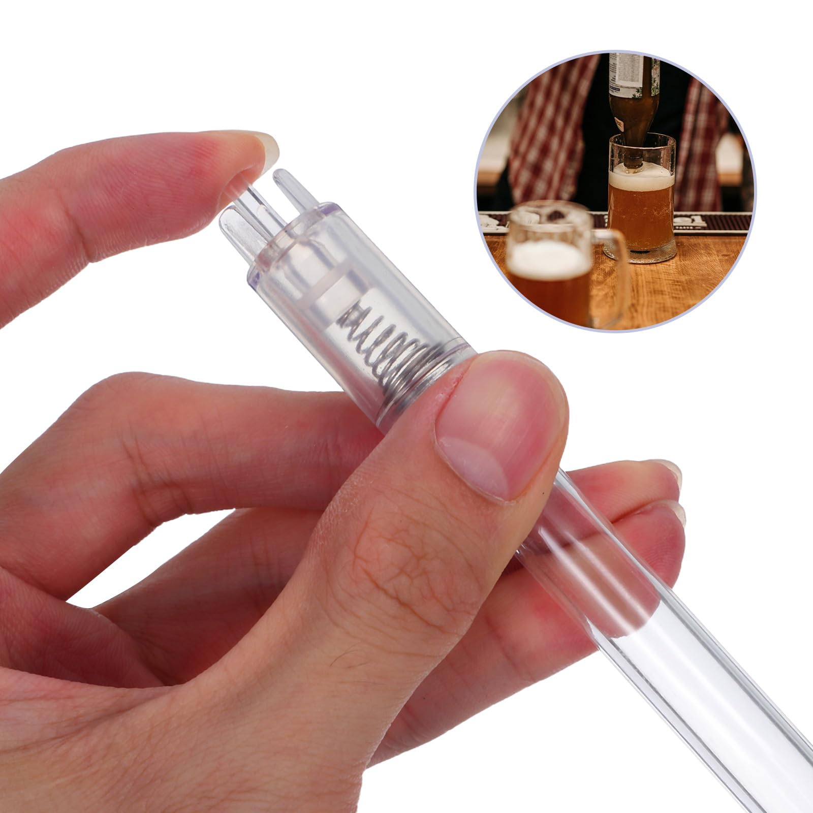 ABOOFAN Kit de Llenadora de Botellas de Vino y Cerveza 2piezas de Plástico, Fácil de Usar y Compatible, Adecuado para Preparación de Bebidas en Casa