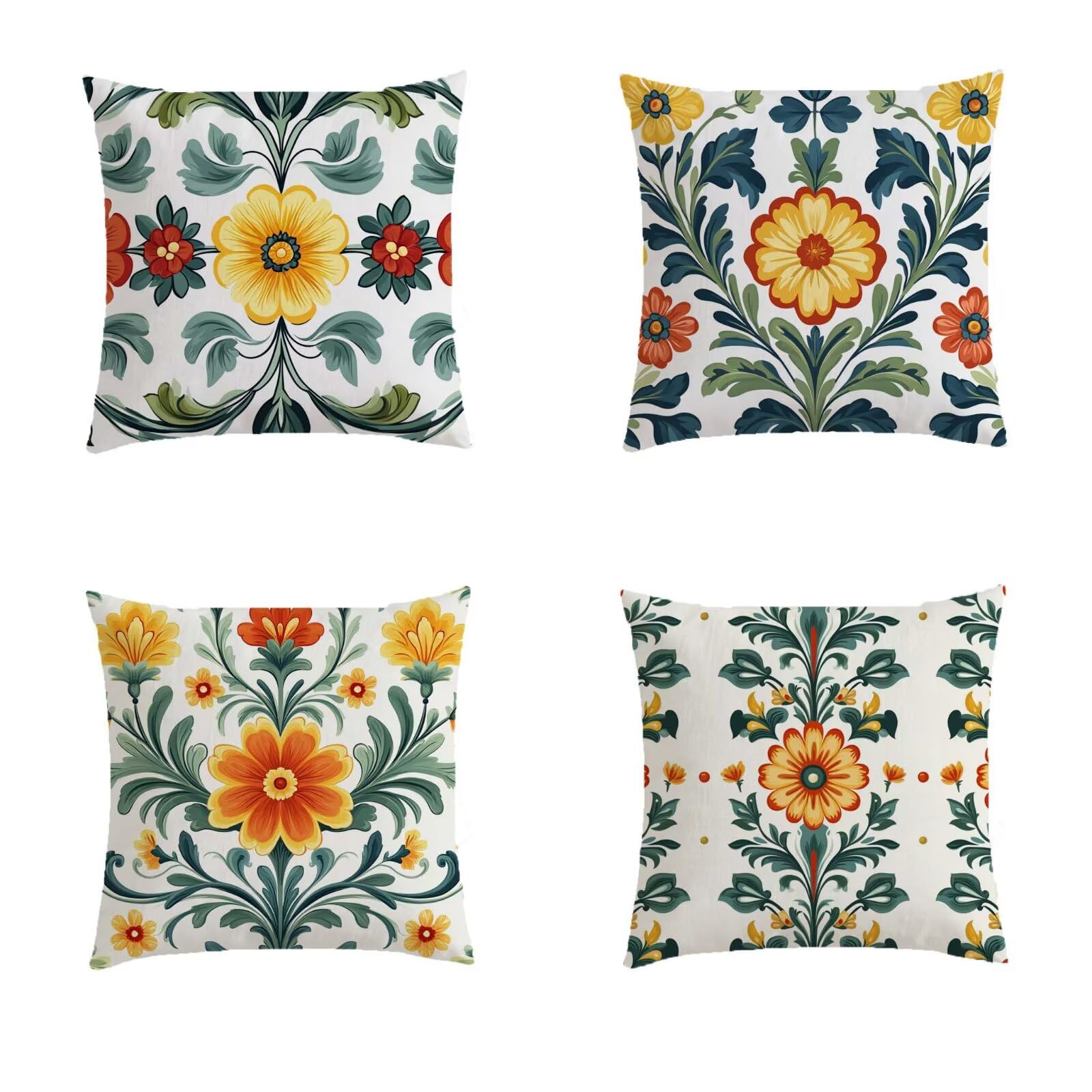 Housse coussin exterieur 50x50cm turquoise impermeables lot de 4 pour salon de jardin carré