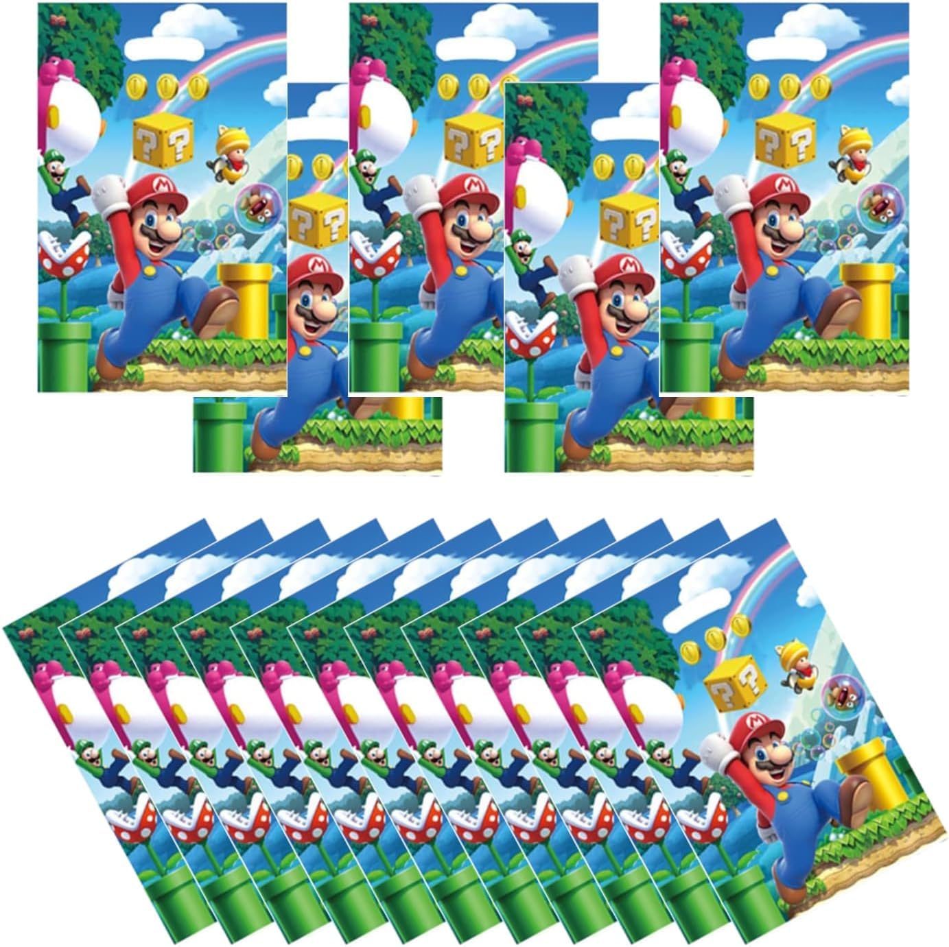 30 PCS Mario Themed Party Gift Bags, Party Supplies for Kids, Cute Mario Game Themed Party, Birthday Decoration Gift Bags Suitable for Girls or Boys