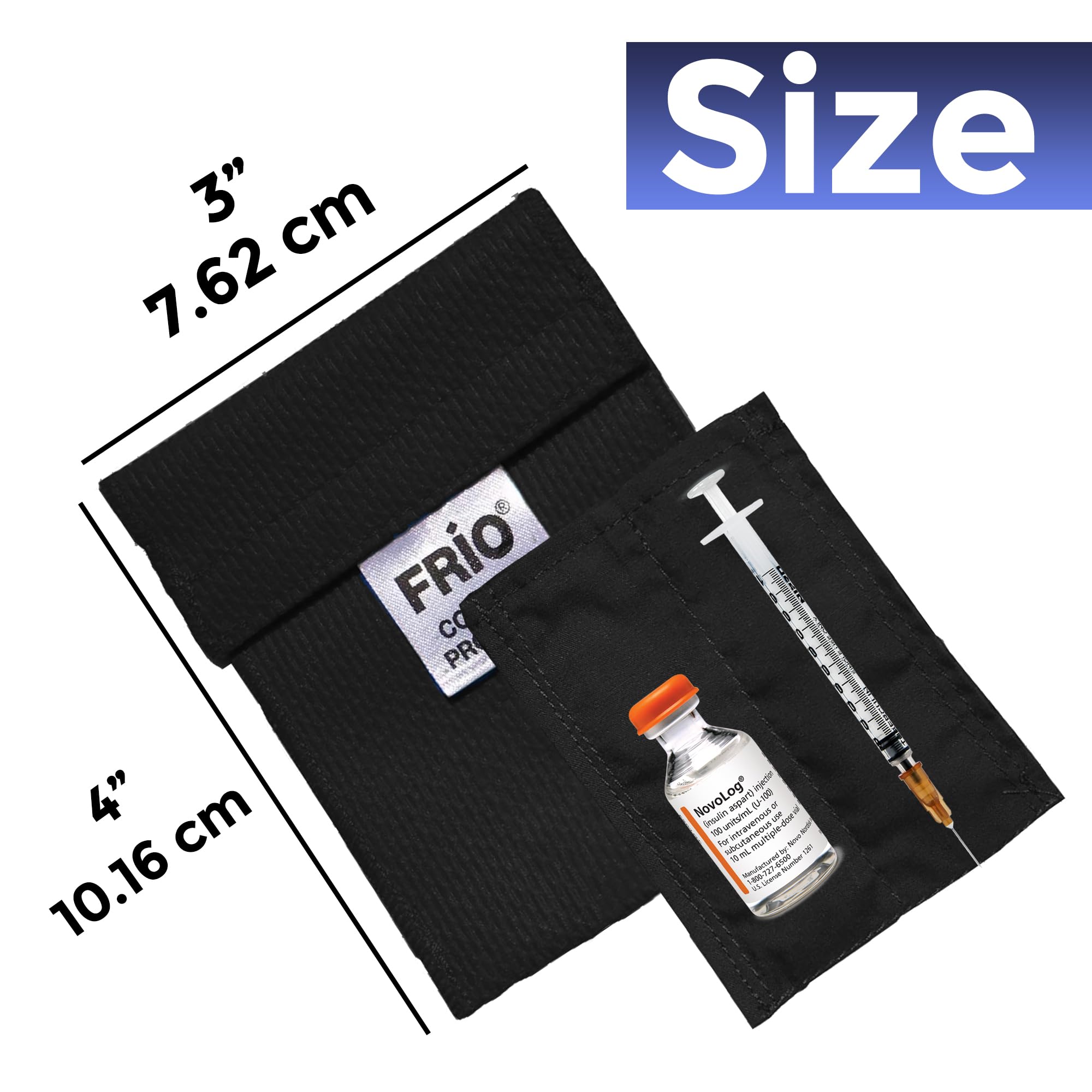 FRIO ® Mini: Insulin Cooling Travel Wallet (Black) for Diabetics Made in United Kingdom - No icepacks, Ever Again! 3