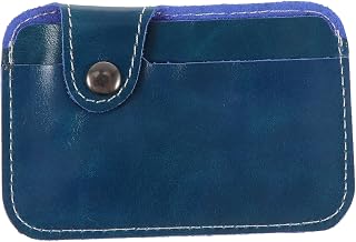 VILLCASE 1 Peça Porta-Moedas Organizador De Débito Nome Mini Porta-Carteira Porta-Carteira Pequena Portátil Porta-Caso De Identificação Porta-Carteira De Motorista Azul Sacos De
