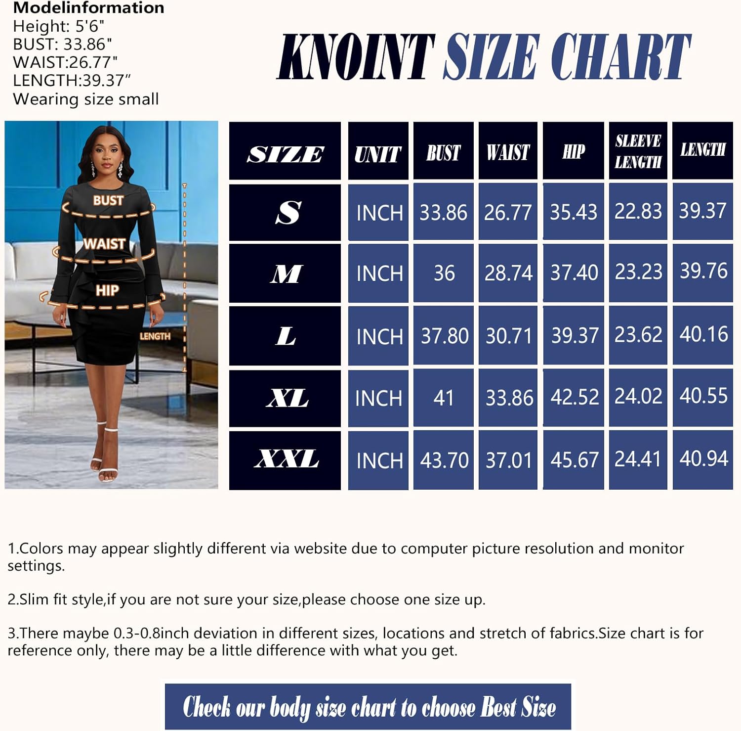 Church Dresses for Women Long Sleeve Bodycon Ruffle Vintage Wear to Work Pencil Midi Dress - Image 5