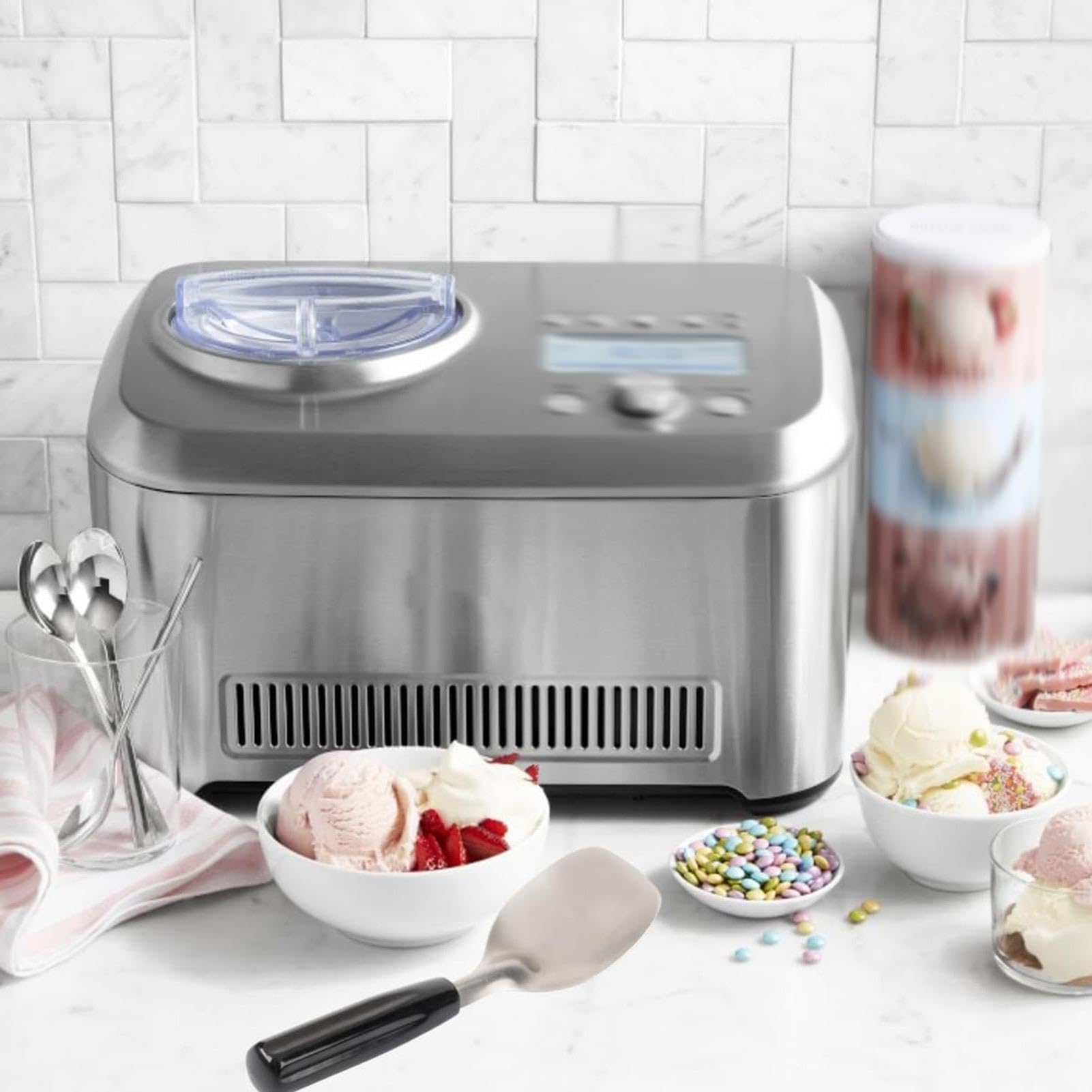 Lot de 6 cuillères à glace en acier inoxydable 430, cuillères à dessert glacées robustes en métal, pour pâte à biscuits, outil de service en cuisine pour usage