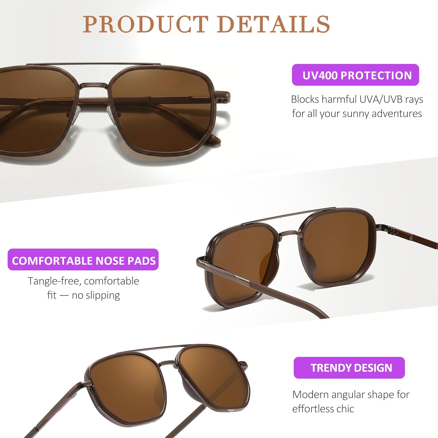 Chicid Oversized Cat Eye Polarized Sunglasses for Women, Mirrored UV400 Sun Glasses for Beach & Driving