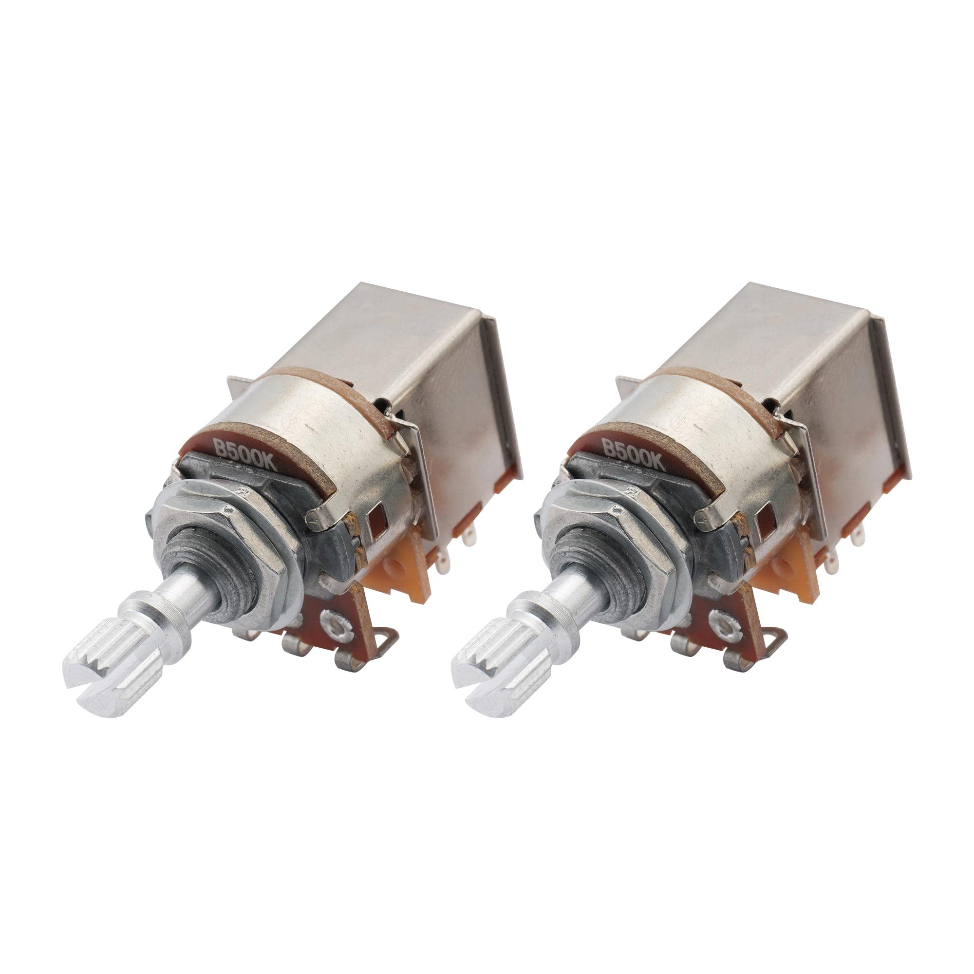 Musiclily Potentiomètres Mini B500K Linéaire Axe Cannelé - Lot De 2 Pour Guitare Électrique Et Basse