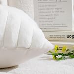 All Smiles Throw Pillow Covers Cushion Covers 18x18 Set of 2 Decor Case Faux Fur Plush Soft Fluffy Velvet Cozy Fuzzy Striped Pillowcase Home for Sofa Living Room Bedroom,Cream White