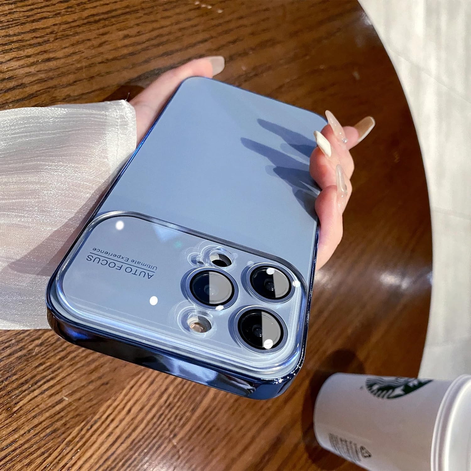 Apurb Store for iPhone 15 Pro Back Cover Auto Focus Case Soft Matte PC Glass Protective Camera Lens Plating TPU for iPhone 15 Pro (White) (B0D8TNG6NM) Amazon Price History, Amazon Price Tracker
