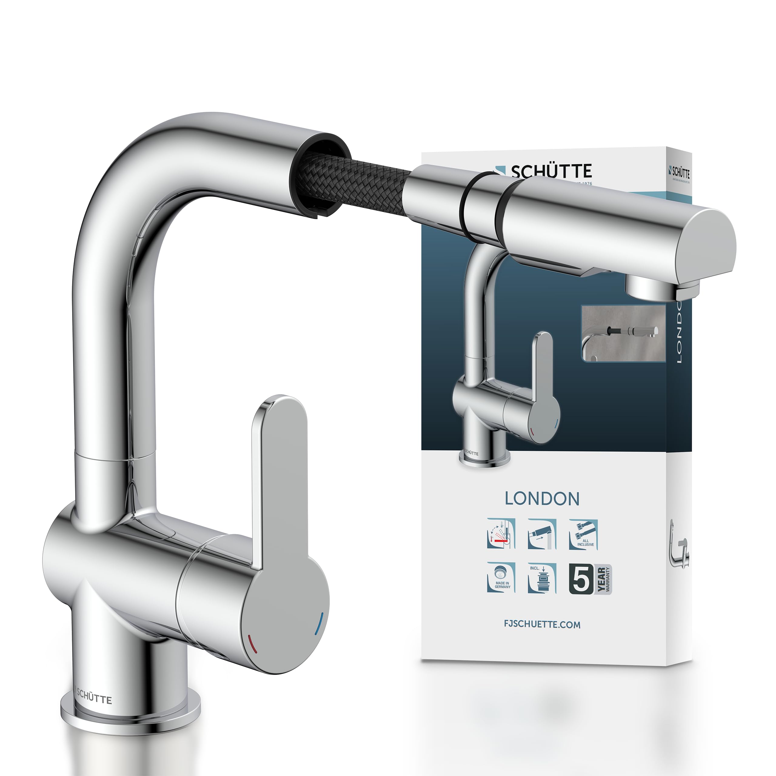 Mitigeur monocommande SCHÜTTE 79710 LONDON pour stopper les fuites et remplacer un vieux robinet