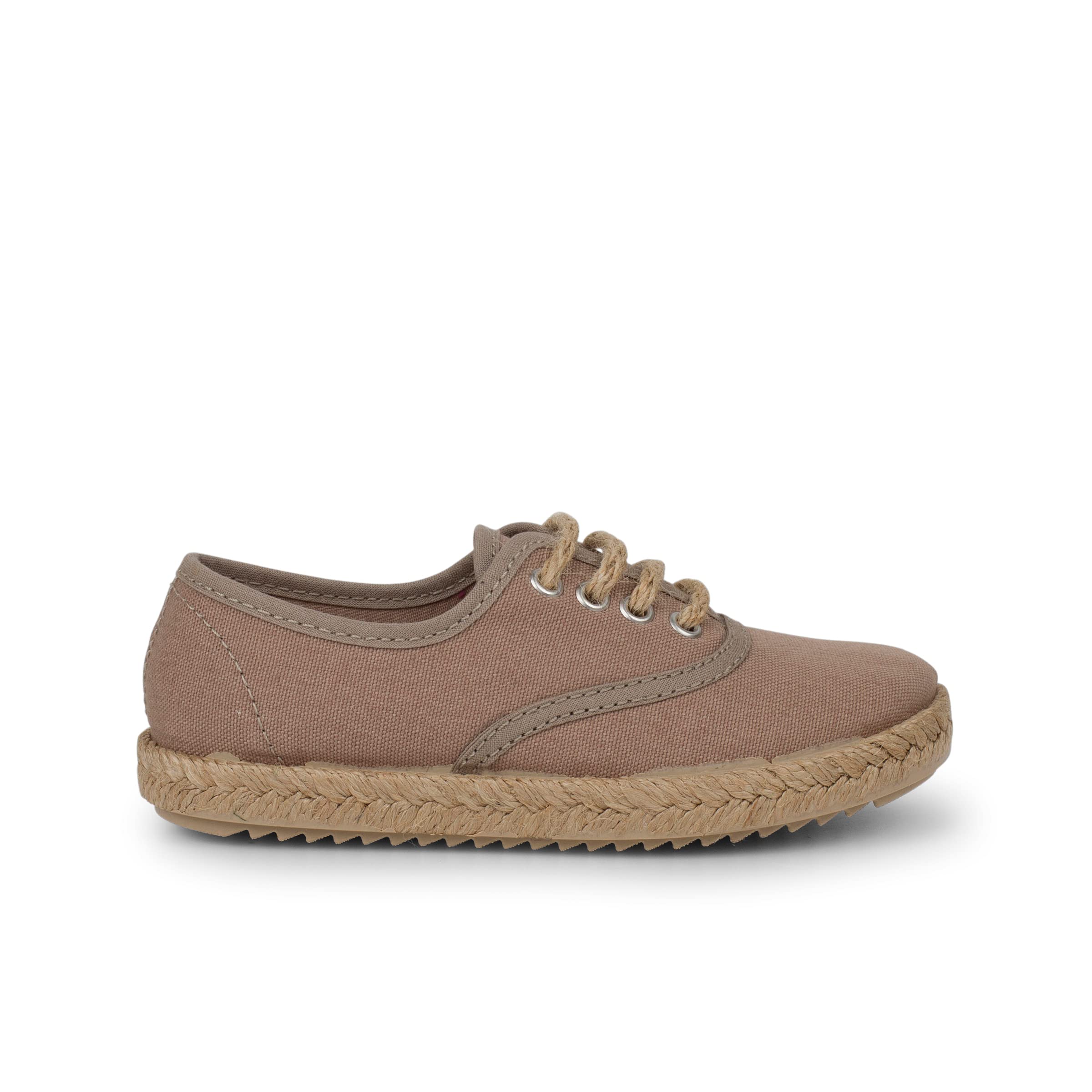Pisamonas Zapatillas Niños Suela Y Cordones Yute Talla 27 Color Tostado