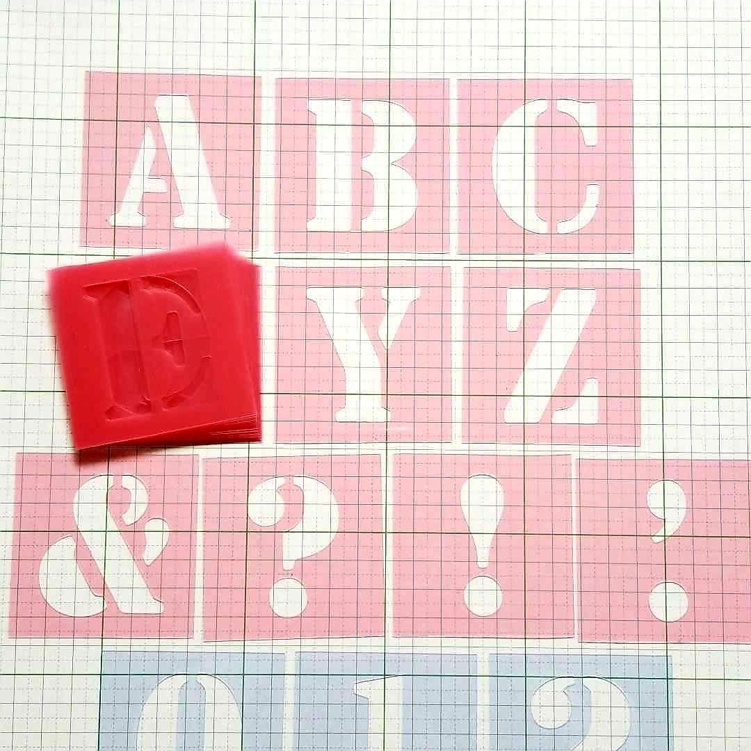 ステンシルシート個別カット5cmセット77