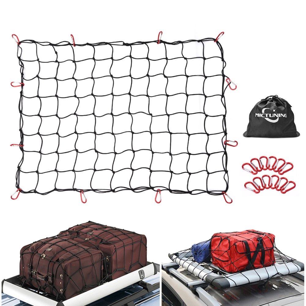 Buy MICTUNING 3′x 4 ′ Heavy Duty Bungee Cargo Net Stretches to 6 ′x 8