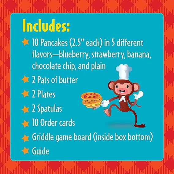 Educational Insights Pancake Pile-Up - Relay Race Games for Kids, Gross Motor Preschool Games for 4 Year Olds, Birthday Party Activities, Matching and Patterning Toddler Game