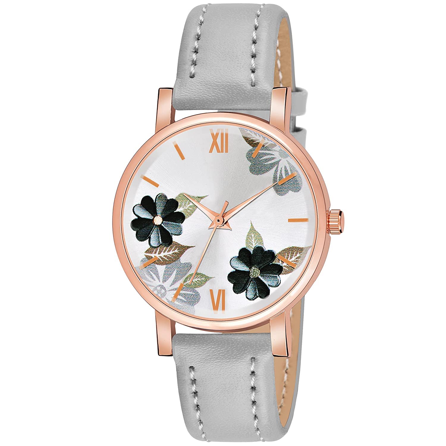 METEOROID Analogue Flower Dial Magnet Watch with Bracelet Gift for Women and Girls (Grey) (B0B9LJSJ7R) Amazon Price History, Amazon Price Tracker