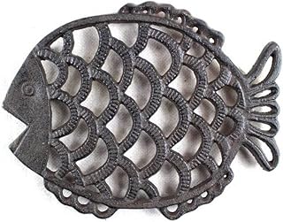 Trempete de peixe grande de ferro fundido 2032 cm - decoração do mar -