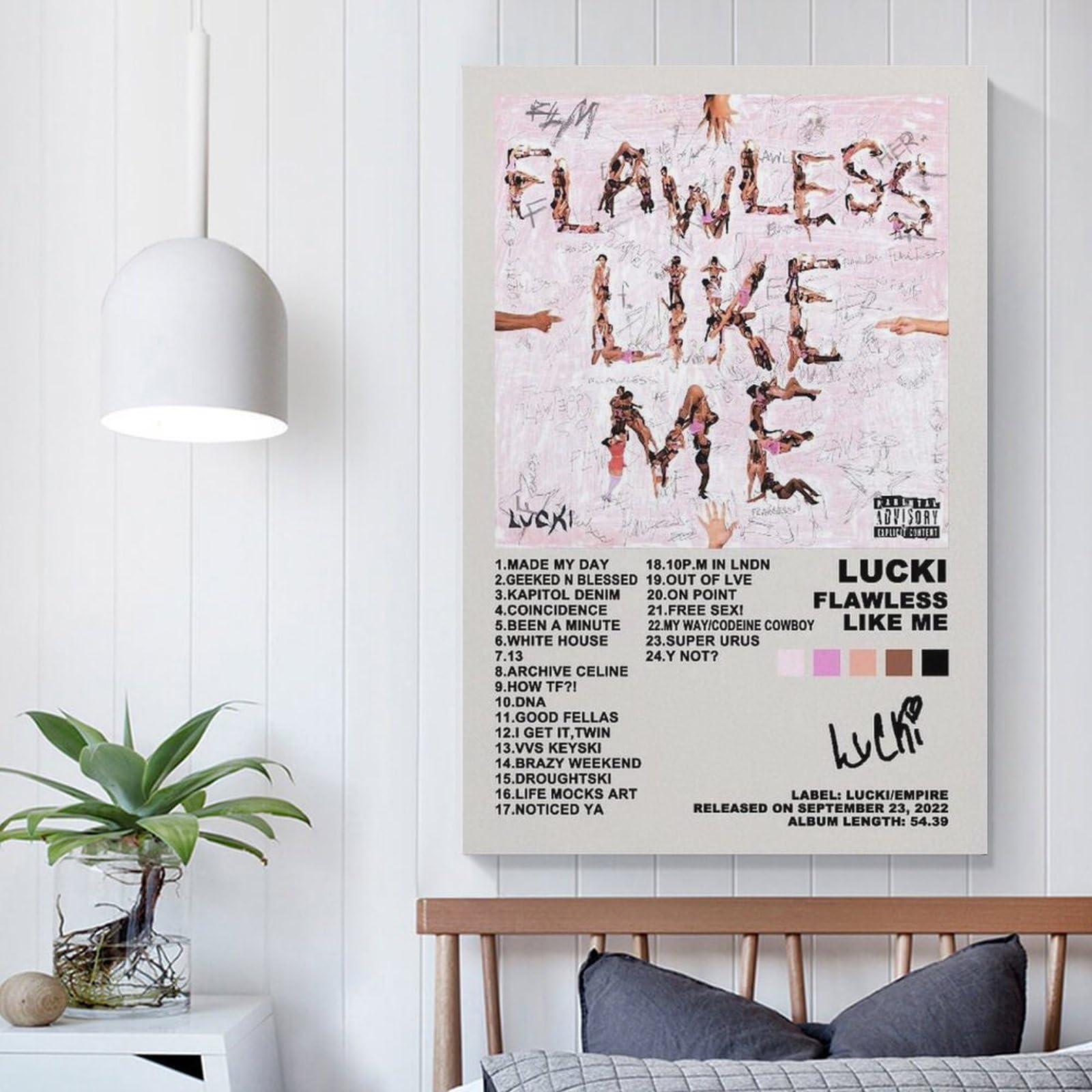 Nordic Modern Minimalistisch Blad Muur Kunst Poster Bank