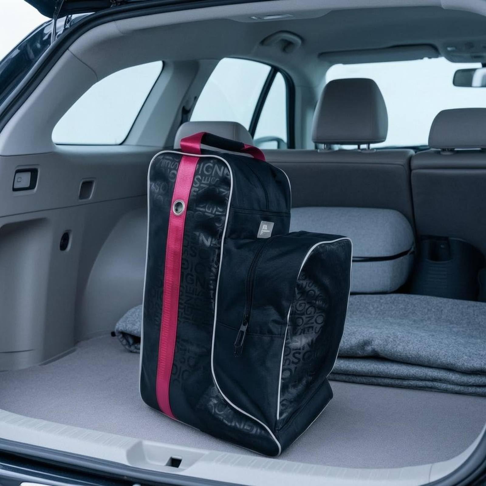 Contenitore Attrezzatura Equestre Borsa Stivali da Equitazione Custodia Porta Stivali Organizzatore Borsa Autoportante in Poliestere con Manico per Trasporto Adatta Competizioni 46cm