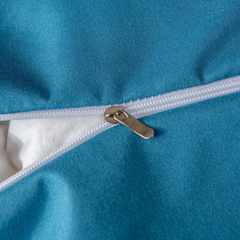 WenBags Waterproof Duvet Cover Queen Size, with Zipper and Corner Ties, Breathable and Washable, for Incontinence,Kids, Elders, Pets (1, Blue, Queen)