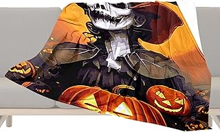 ハロウィン スロー ブランケット - ハロウィン パンプキン ブランケット, 39 X59 インチ ハロウィン漫画ブランケット | ハロウィンソファブランケット、ハロウィン装飾ブランケット、ハロウィンフランネルブランケット、ソフトフランネルフリーススローブランケット