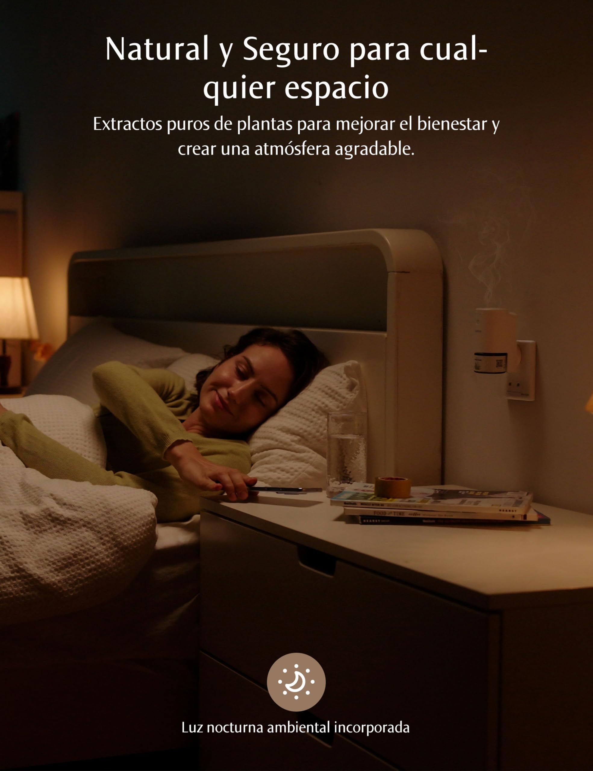 Difusor Aceites Esenciales Difusor de Aromas WiFi SF101S Pro-Ultrasónico Sin Agua, 100% Vegetal, Aromaterapia 120-Día, para Hogar, Hotel y Estudio Hasta 100㎡ - Lavanda Cítricos y Almizcle