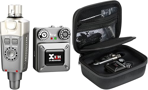 Xvive U4 Wireless In-Ear Monitor System Bundle CU4 Estuche rígido para U4 IEM Wireless System