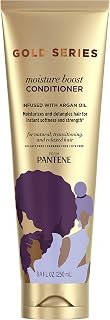 Pantene Pro-V Gold Series Moisture Boost Conditioner, for African American, Ethnic and Curly Hair Care, 8.4 fl oz (Pack of 12)
