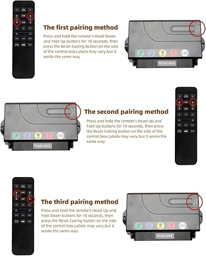 Miniatura 5 de 2024 Richmat HJH55 - Repuesto de control remoto, se adapta a cama ajustable de marcas clásicas, control remoto universal ajustable para cama