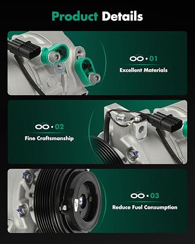 Miniatura 1370 de SCITOO CO 10739C - Compresor de CA compatible con Honda Element 2.4L 2003 2004 2005 2006 2007 2008 2009 2010 2011