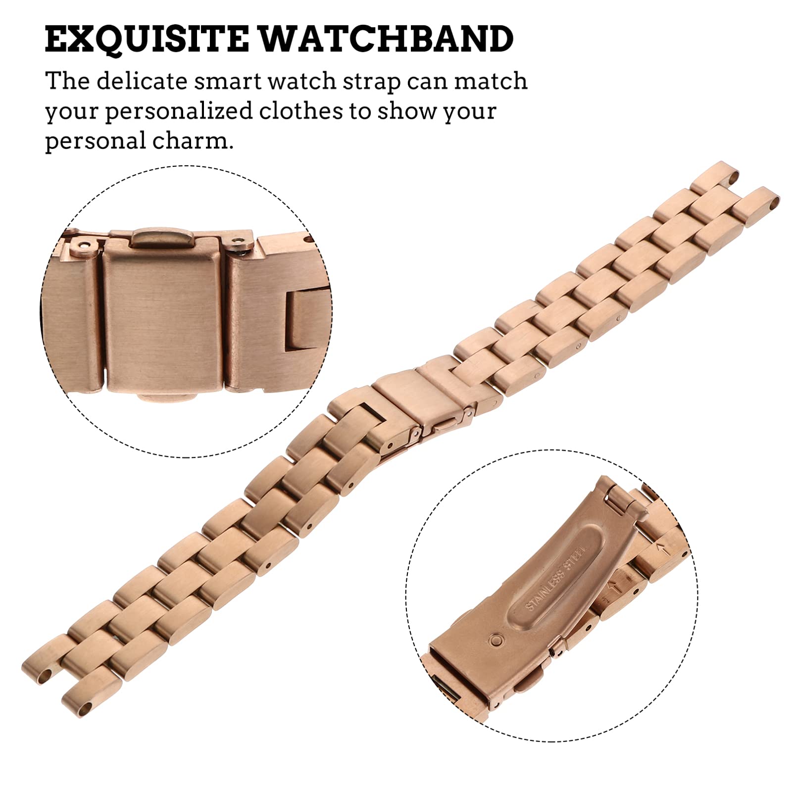 Gatuida 3pièces Bracelet Pour Montre Élégant Et Ajustable Compatible Montres Connectées Doré