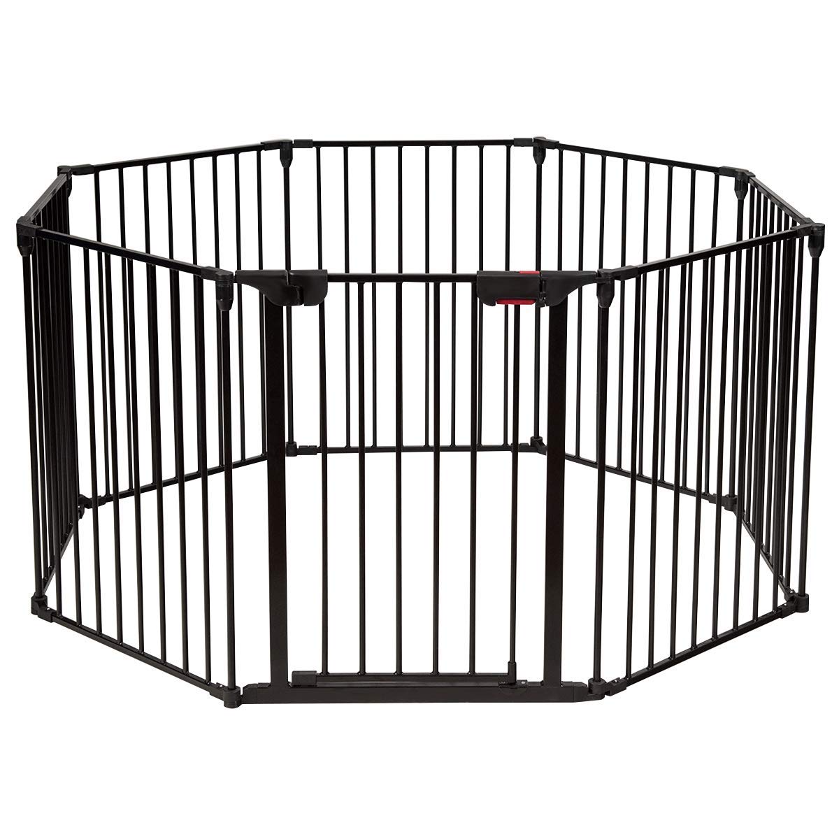 COSTWAY Barrera de Seguridad para Niños Perro Mascota Rejilla de Protección Plegable para Chimenea Escalera Puerta (Negro)