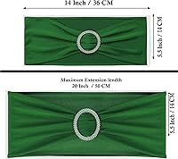 Vista 49 de MDS - Paquete de 50 bandas elásticas de elastano para silla, lazos elásticos para sillas con hebilla deslizante, ajuste universal para bodas, Acción