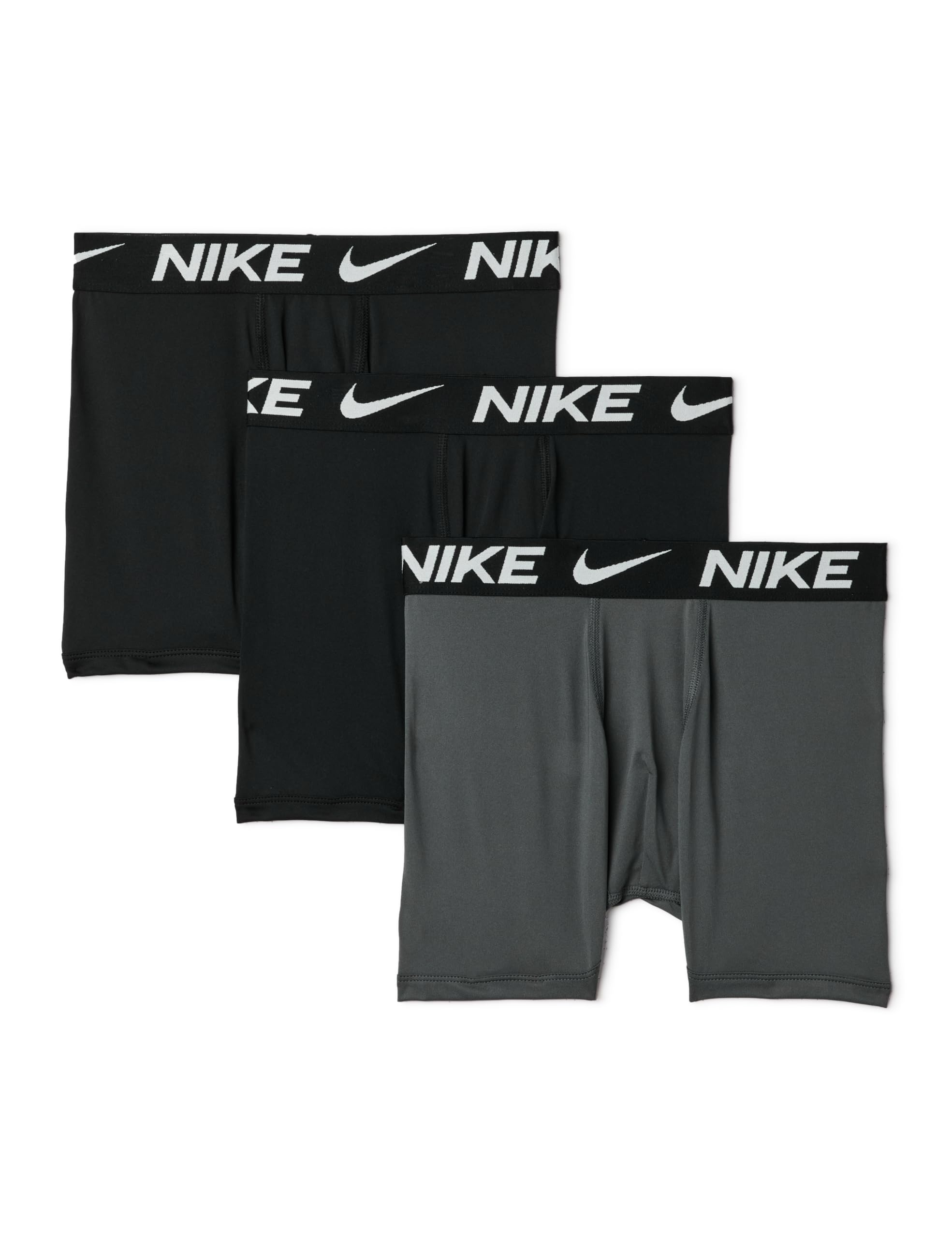 Nike Boys Black Essential Micro 3 Pack Boxer Shorts Set In - 12 - 13 Yrs