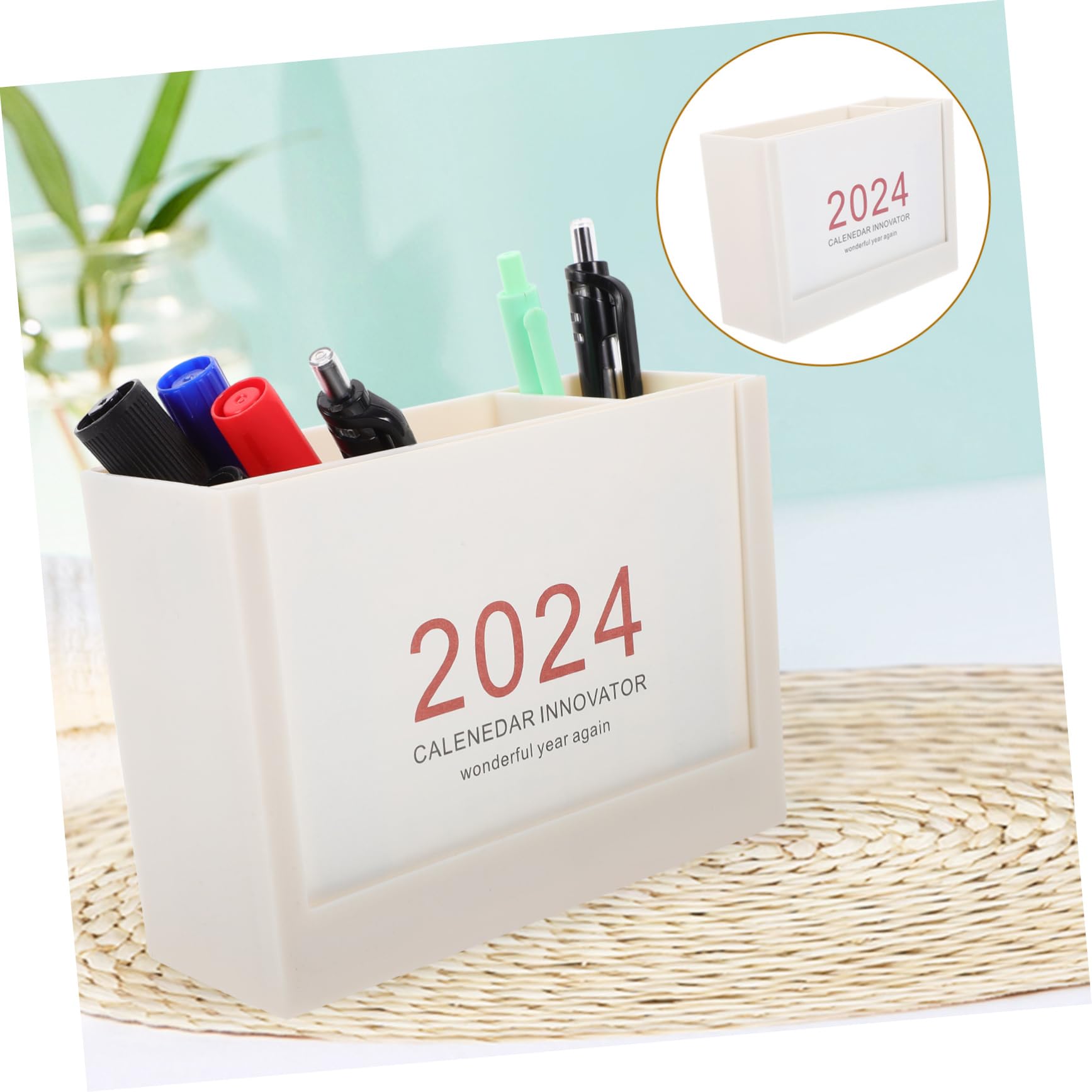 EXCEART 5pièces Organisateur De Bureau Plastique Avec Compartiments Porte-crayon Multifonctionnel Et Support Pour Pinceaux Pour Maquillage Et Fournitures De Bureau