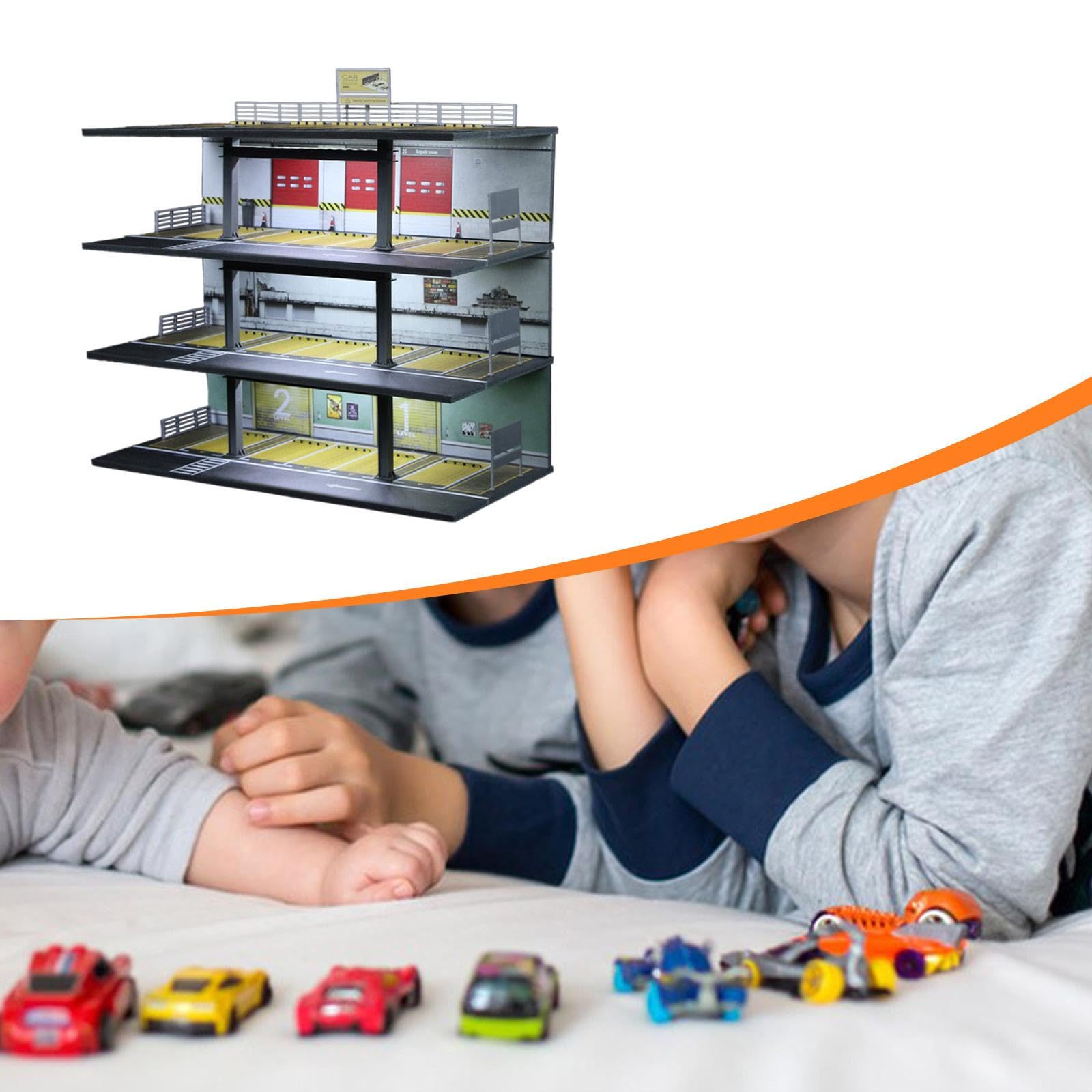 Vitrine für Modellautos Im Maßstab 1:64, Diorama Dekoration, Spielzeugauto Ausstellungsbox, Miniatur Szenenmodell, Style E