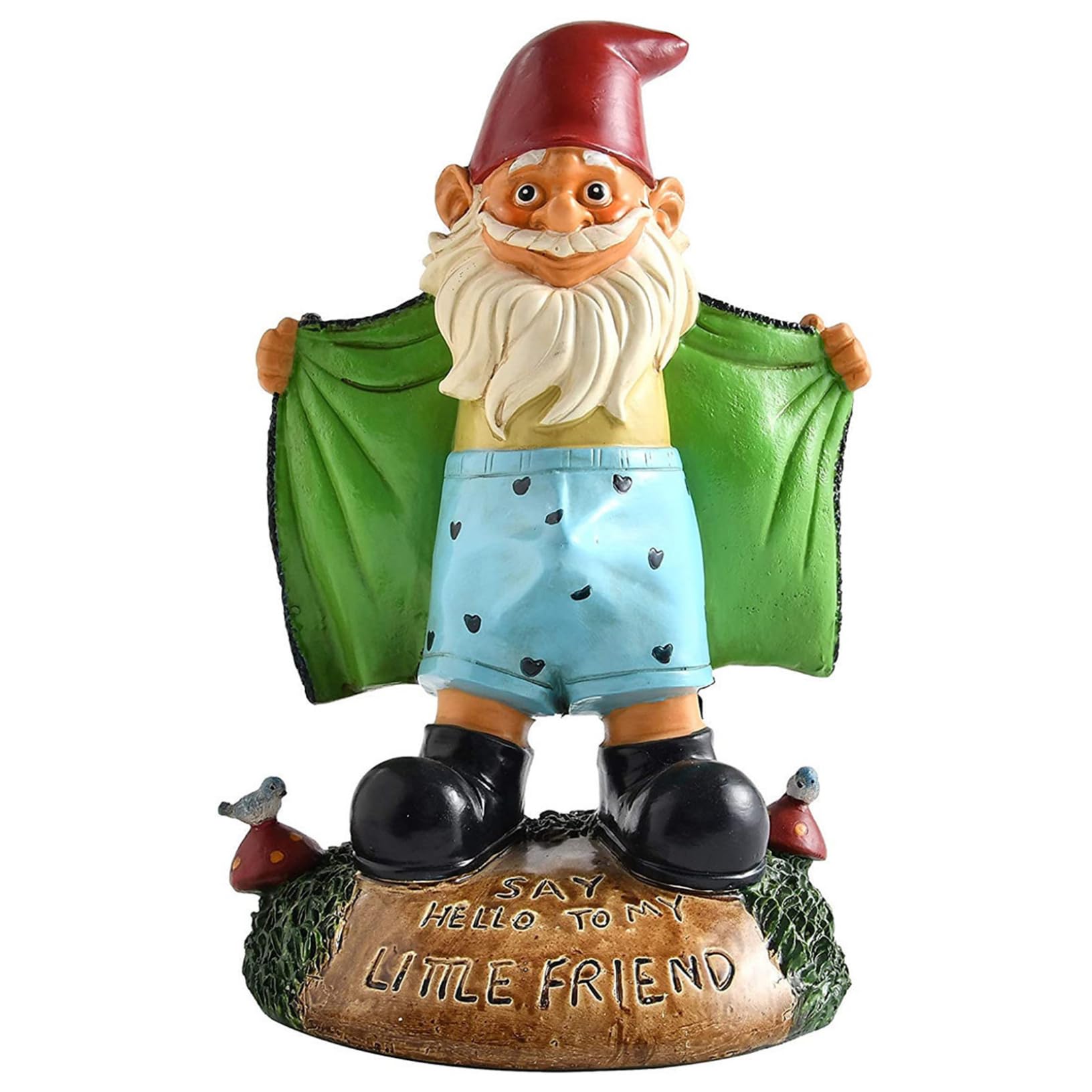 Dorccsi Green Sexy Gnome Statues, 5.9 Inch Resin Funny Garden Gnomes, Full Color Say Hello To My Little Friend, Reusable Naughty Gnomes, For Gnome Lovers Lawn Yard Porch, Naughty Gnomes Funny Garden Gnomes Sa