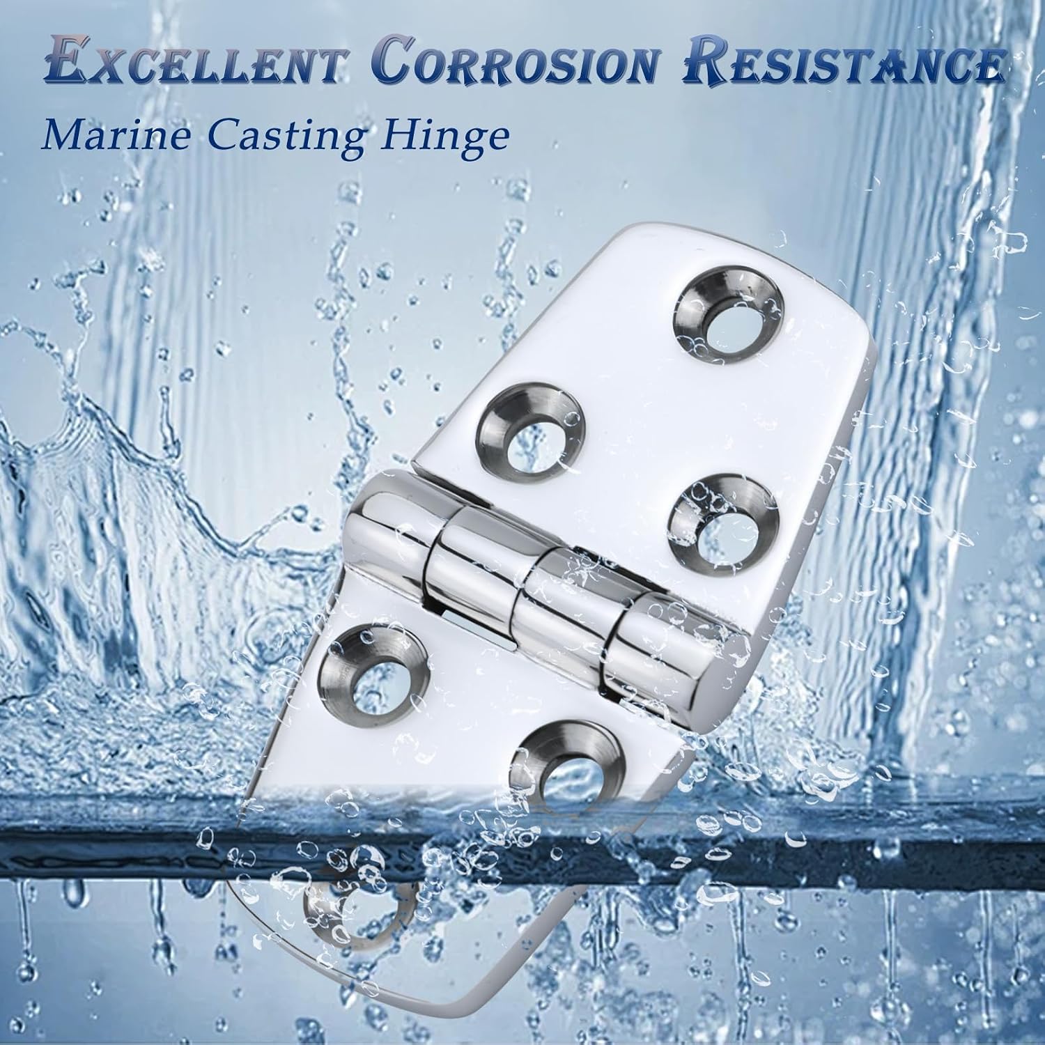 YANYUCB Boat Hatch Hinge 316 Stainless Steel Cabinet Door Casting Hinges Marine Hardware with Screw for Boat Yacht (3 inch × 1.5 inch 2 Pack)