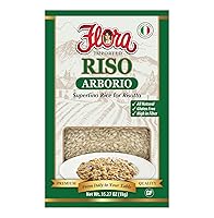 Vista 1 de Flora Riso Arborio - Arroz superfino prémium para risotto, importado de Italia, 35.27 oz (1 kg) - Sin gluten, todo natural