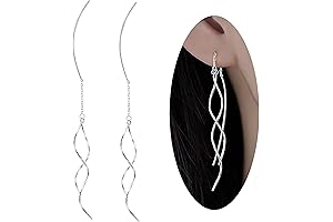 925 Sterling Silver Big Long Silver Threaders Earrings: A Timeless Statement