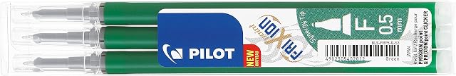 Pilot Refills for Frixion Point Rollerball 0.5 mm - Light Green, Pack of 3