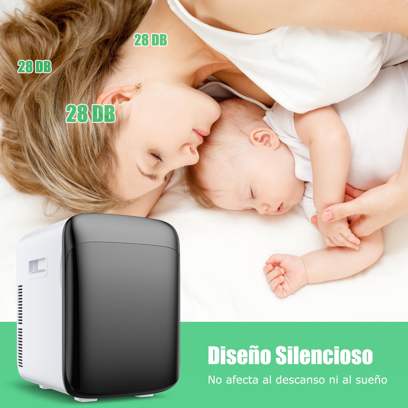 GOPLUS Mini Nevera Pequeña 15L de -3 a 50 ℃, Mini Refrigerador con Funciones Enfriar Calentar, Mini Bar con Regulador de Temperatura Automático para Refresco Cosmético, 38 x 33 x 27 CM (Negro)