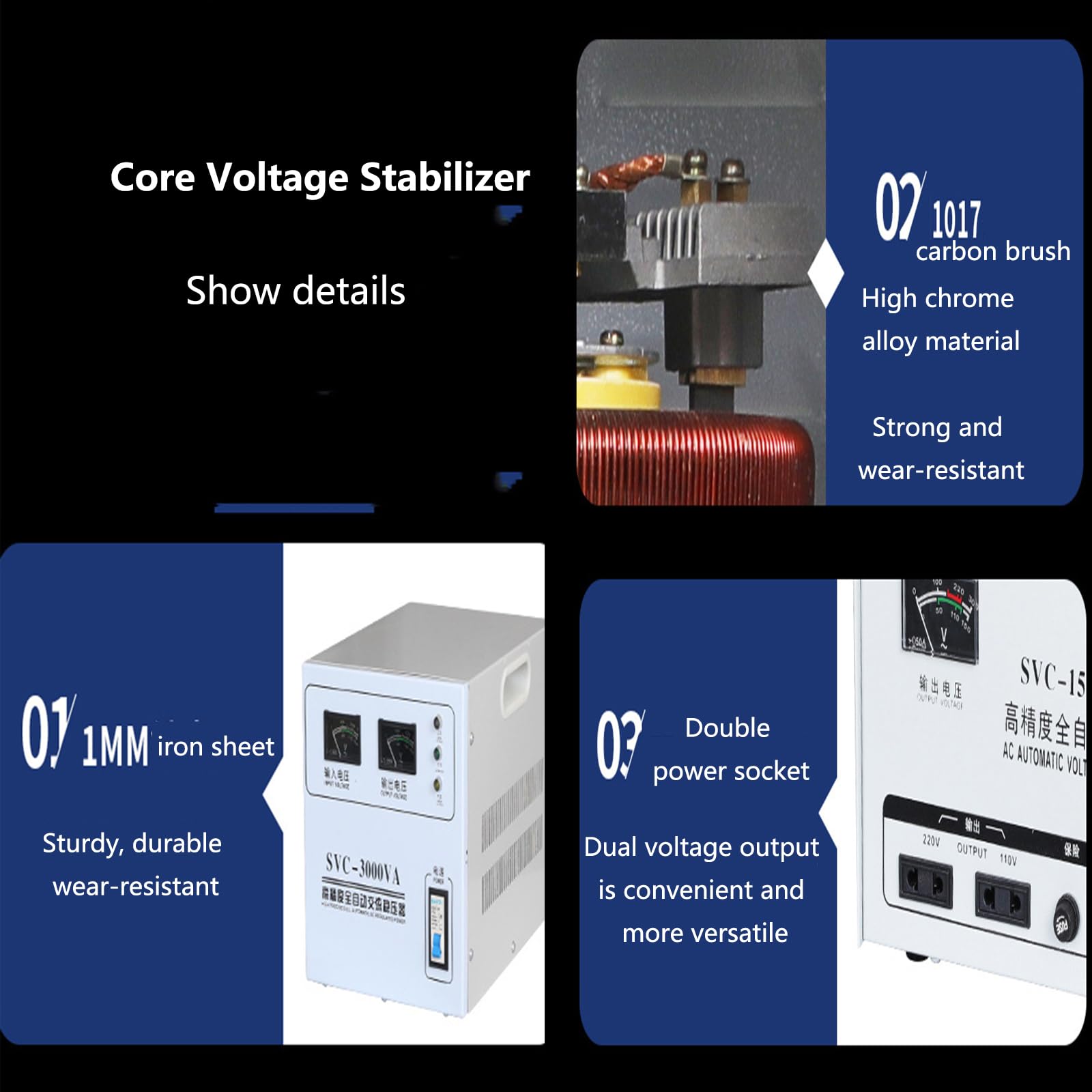 Stabilizator napięcia 220 V Ochrona przeciwprzepięciowa Automatyczny stabilizator napięcia AC 500 W/1500 W/2000 W/3000 W Jednofazowy stabilizator napięcia AC