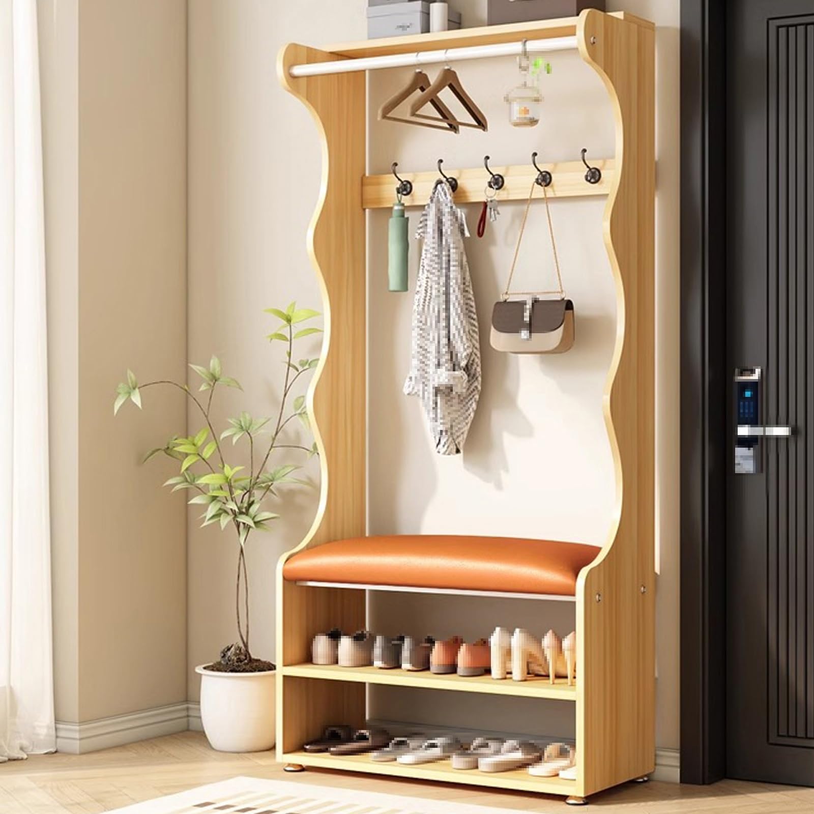 Meuble d'entrée compartimenté pour organiser les petits espaces