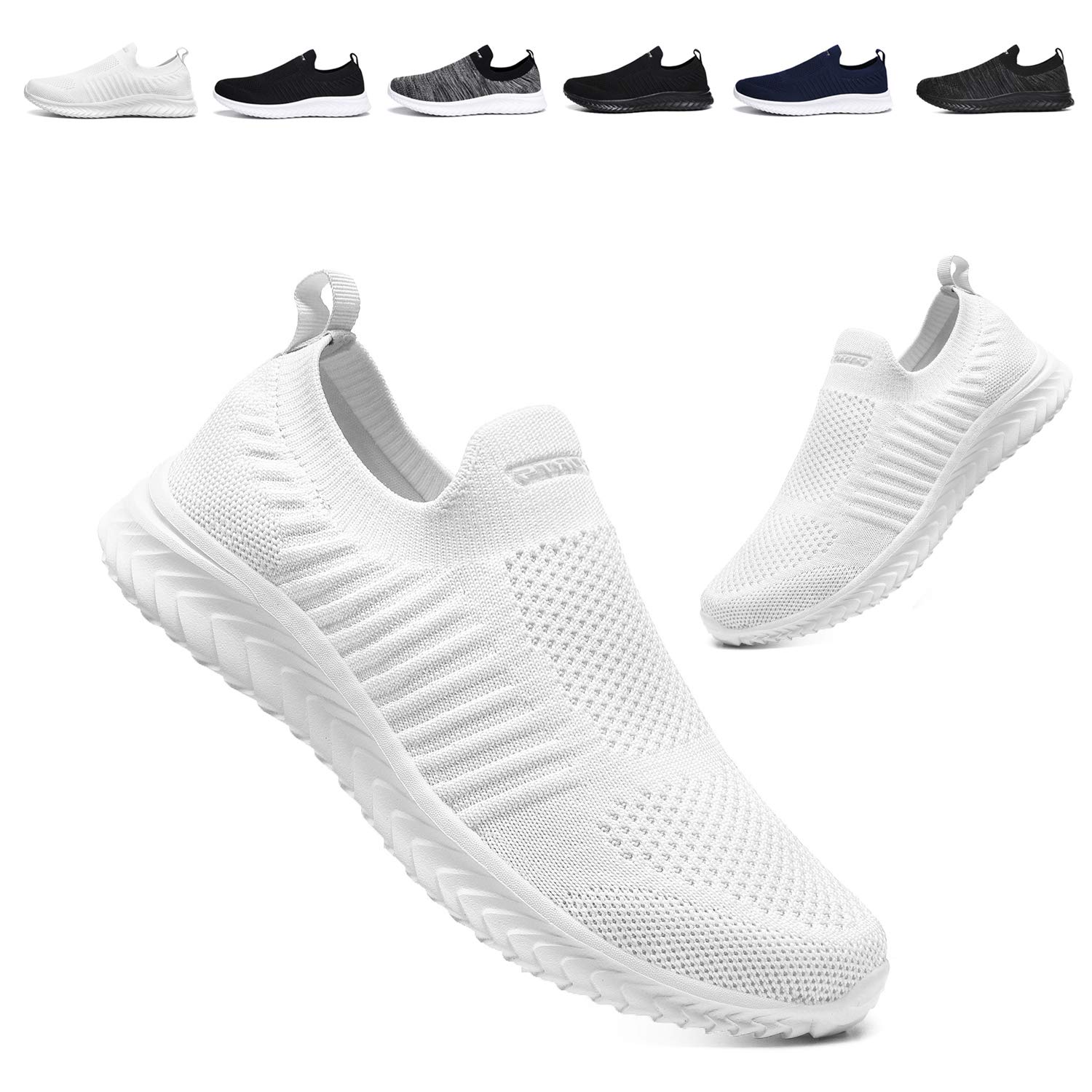 Slip-Ons, Men's, Women's, Sneakers, Walking Shoes, Wide, No Straps, Ultra Lightweight, Large Sizes, Running Shoes, Training Shoes, Easy to Walk, Non-Slip, Nurse Shoes, Women's Shoes, Athletic-image-0