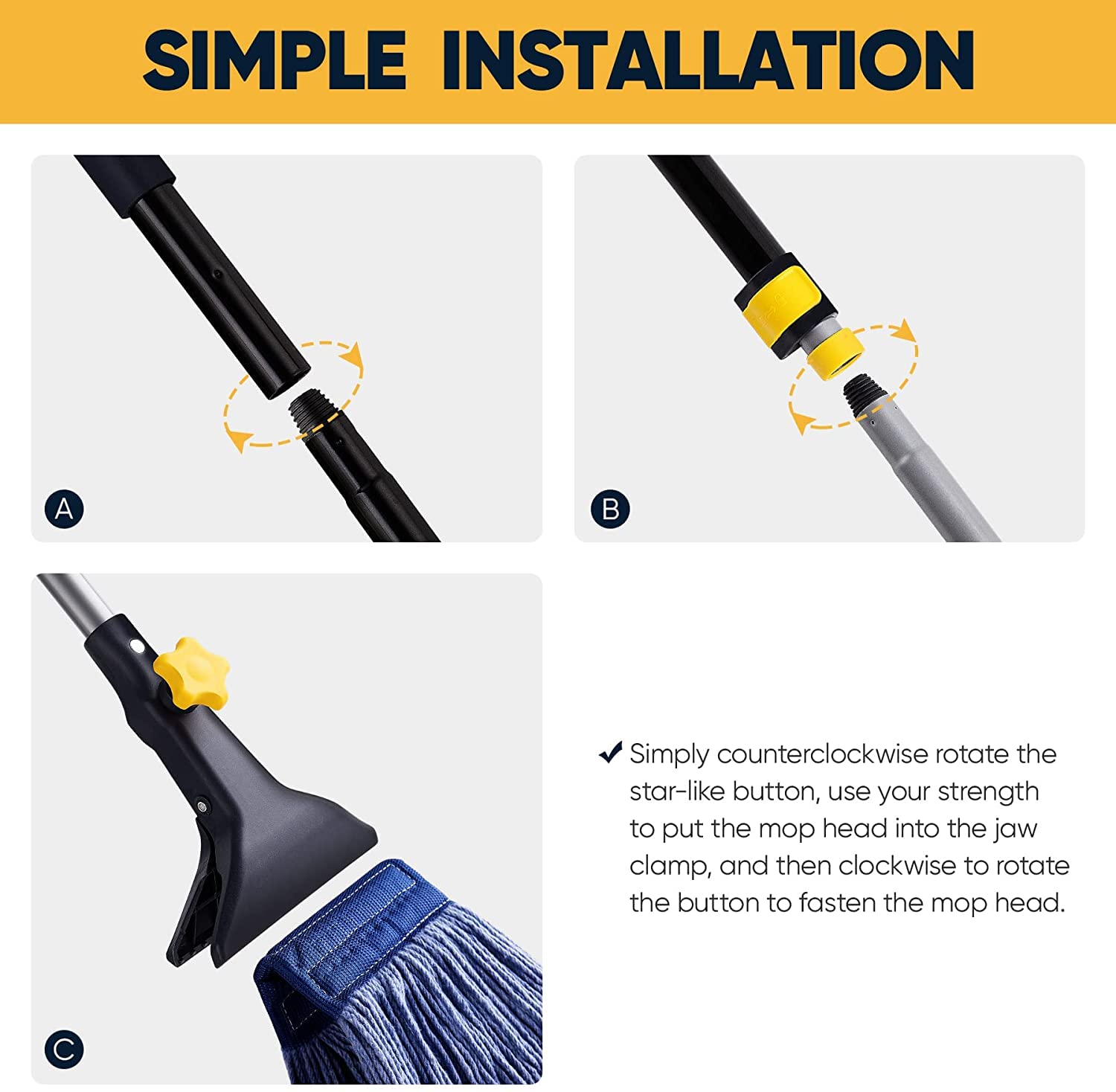 SYR Large SYRTEX Changer Socket Mop 16oz Green