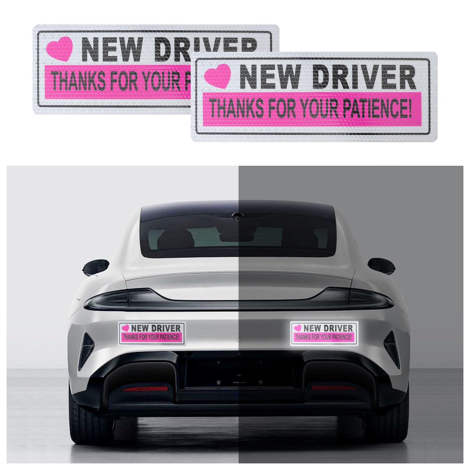 Buy 2PCS Student Driver Magnet for Car,Reflective New Driver