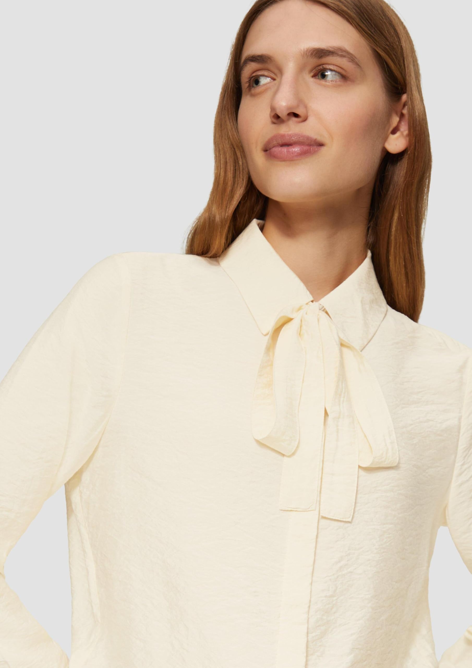s.Oliver Strukturierte Bluse mit Abnehmbarer Schluppe