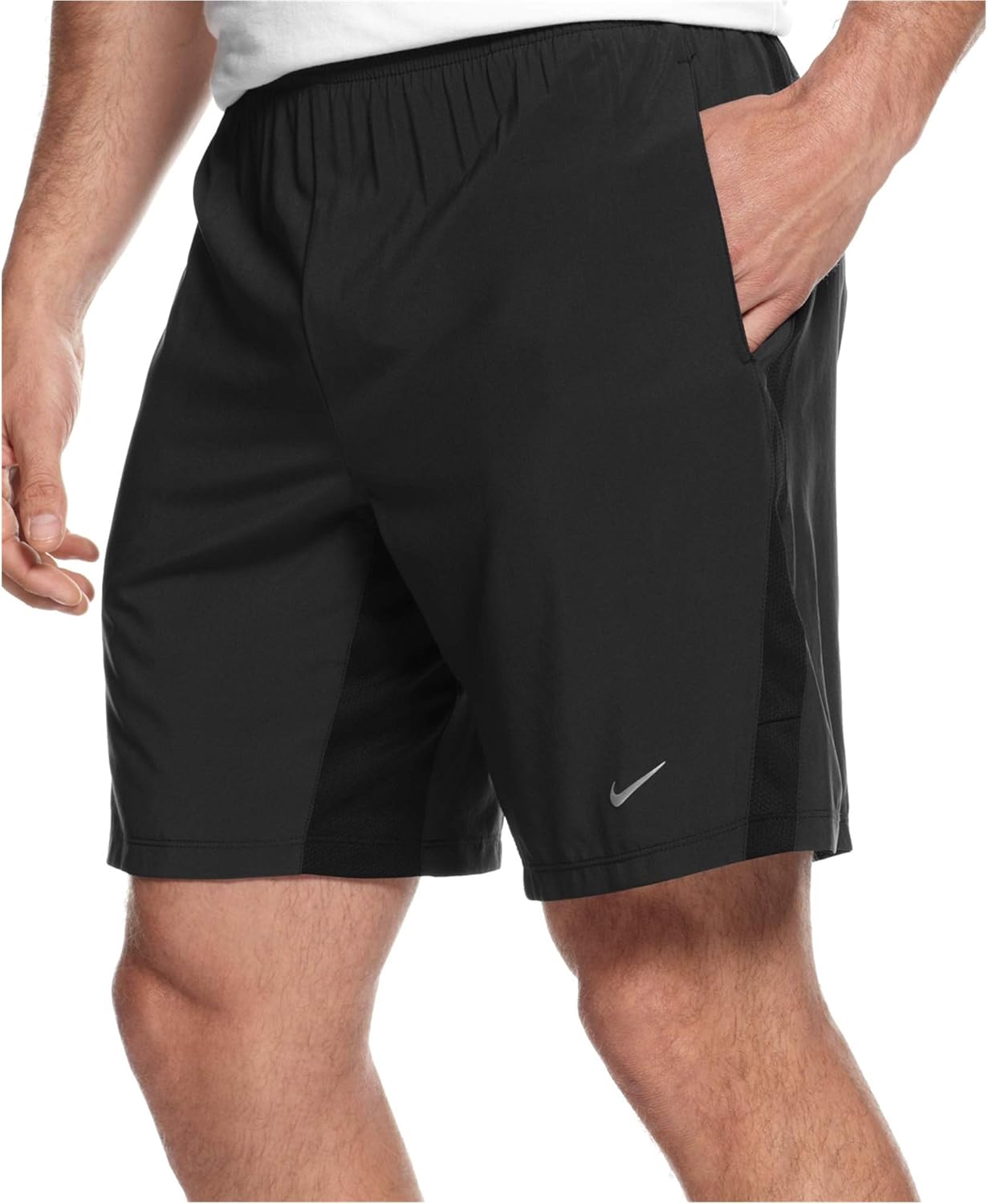Nike Mens 9" Distance Running Short Black/Antracite/Black/Reflective Silver SM 9