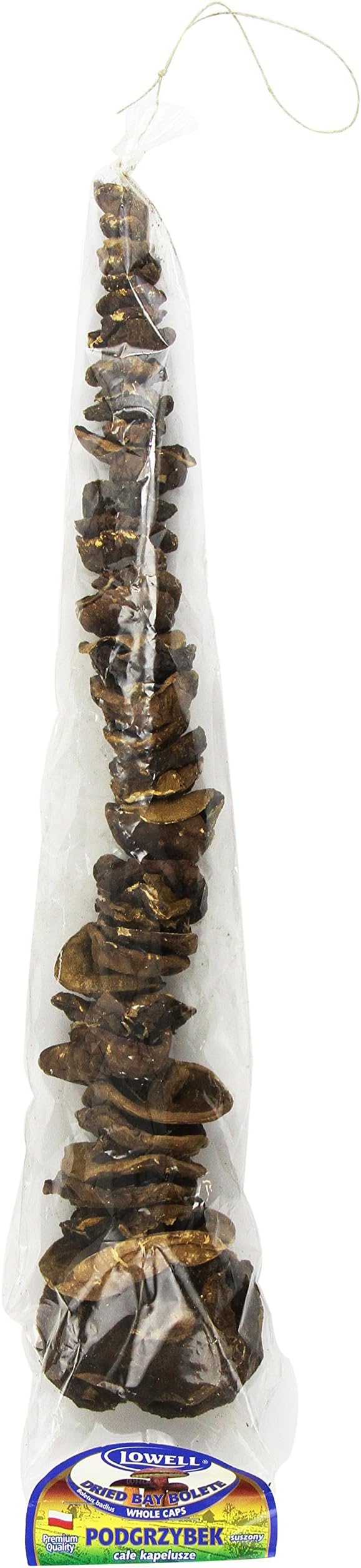 Lowell Foods Dried Bay Bolete Mushrooms Caps-String, 3.5 Ounce